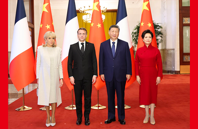 Xi Berunding dengan Presiden Perancis Macron